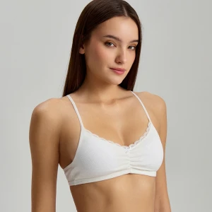 Biustonosz z koronką 2-pak biały i czarny House