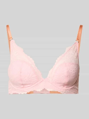 Biustonosz z koronki z usztywnianymi miseczkami model 'ALAINA' Dorina Różowy