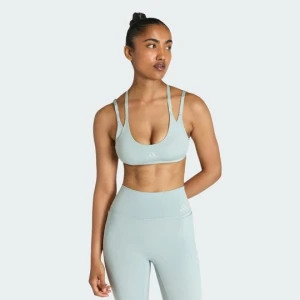 Biustonosz z lekkim wsparciem do ćwiczeń Optimé z paskami z tyłu Adidas Wonder Sage