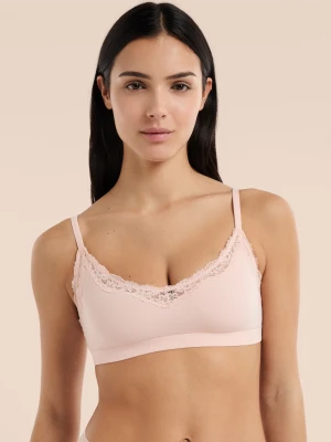 Biustonosz z mikrofibry i koronki Etam