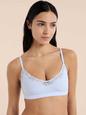 Biustonosz z mikrofibry i koronki Etam