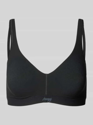 Biustonosz z nadrukiem z logo model 'Ever Ease' Sloggi Czarny