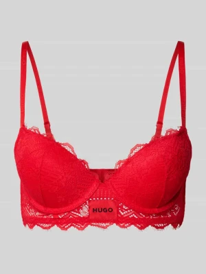 Biustonosz z obszyciem koronką model ‘PUSH-UP RL LACE’ HUGO