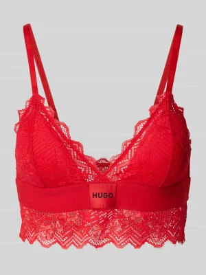 Biustonosz z obszyciem koronką model ‘TRIANGLE RL LACE’ Hugo Czerwony