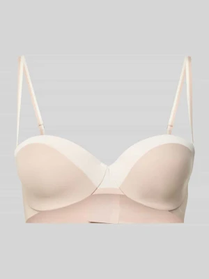 Biustonosz z odpinanymi ramiączkami i detal z logo Boss