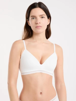 Biustonosz z organicznej bawełny bez fiszbin z cienkimi poduszeczkami Etam