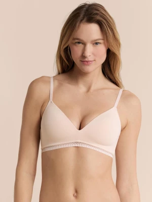 Biustonosz z organicznej bawełny bez fiszbin z cienkimi poduszeczkami Etam