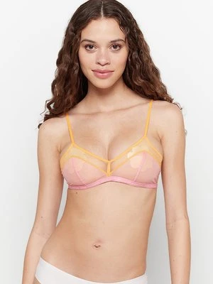 Biustonosz z trójkątną miseczką Calvin Klein musztardowy