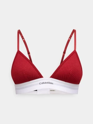 Biustonosz z trójkątną miseczką Calvin Klein ciemnoczerwony