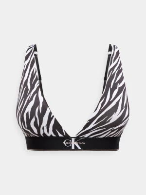 Biustonosz z trójkątną miseczką Calvin Klein czarny