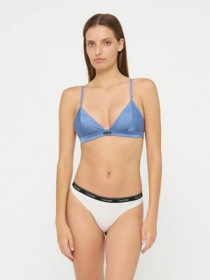 Biustonosz z trójkątną miseczką Calvin Klein niebieski