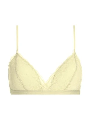 Biustonosz z trójkątną miseczką Calvin Klein mleczny