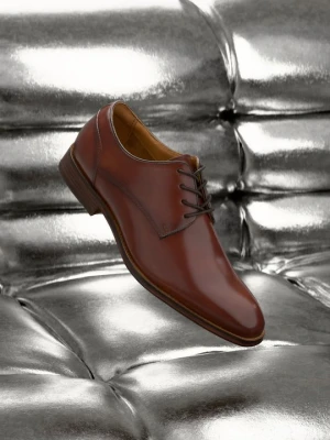 Biznesowe buty sznurowane Aldo koniakowy
