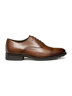 Biznesowe buty sznurowane Geox koniakowy