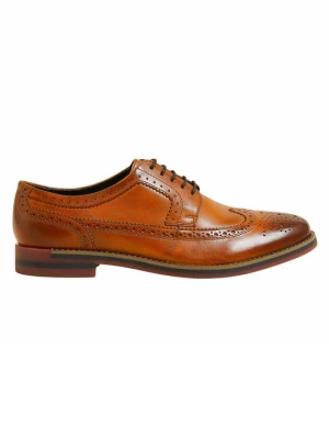 Biznesowe buty sznurowane Marks & Spencer jasny brąz