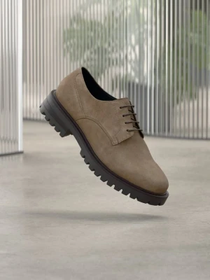 Biznesowe buty sznurowane Pier One By Zalando beżowy
