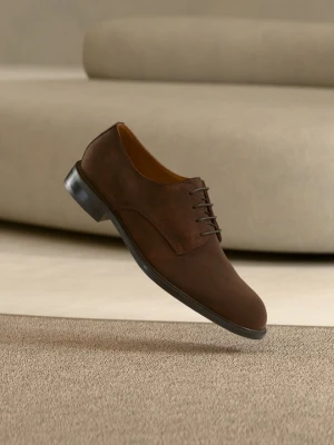 Biznesowe buty sznurowane Pier One By Zalando ciemnobrązowy