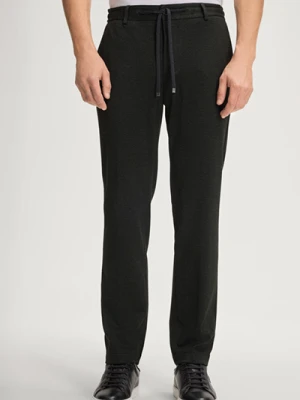 Biznesowe spodnie dresowe z dżerseju Sake w kolorze ciemnozielonym Joop