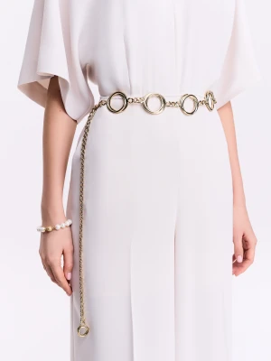 Biżuteryjny złoty pasek łańcuszkowy TARANKO