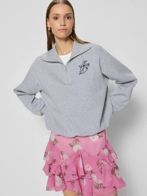 BIZUU bluza bawełniana TANSY szary