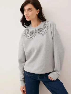 Bizuu bluza COLLIER damska kolor szary COLLIER SZARY