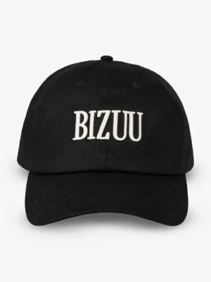 Bizuu czapka z daszkiem bawełniana ZANE kolor czarny z aplikacją ZANE CZARNY