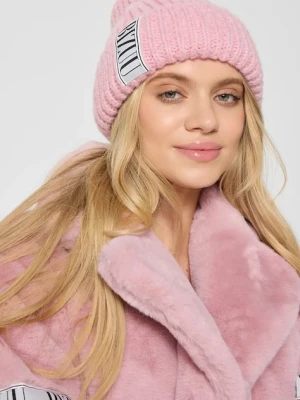 Bizuu czapka z dodatkiem wełny LORRO kolor różowy LORRO RÓŻOWY