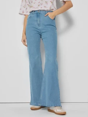 Bizuu jeansy ATLANTA damskie high waist ATLANTA BLEKITNY
