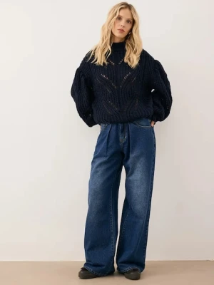 BIZUU jeansy wide leg damskie LEYLA