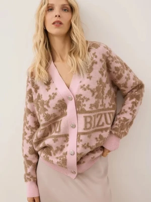 Bizuu kardigan LANZAR damskie kolor różowy LANZAR RÓŻOWY