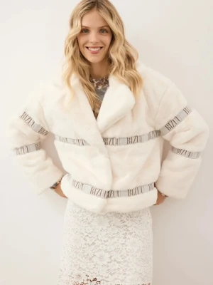 Bizuu kurtka GREGORIA kolor beżowy przejściowa oversize GREGORIA KREMOWY