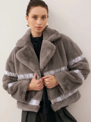 Bizuu kurtka GREGORIA kolor brązowy przejściowa oversize GREGORIA TAUPE