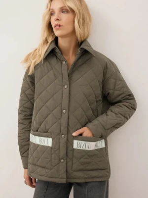 Bizuu kurtka MARIN kolor zielony przejściowa MARIN KHAKI