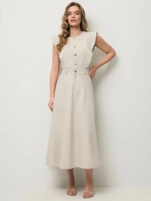 BIZUU sukienka rozkloszowana jeansowa AIDEN