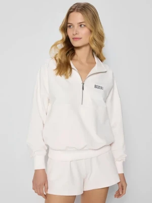 Bizuu szorty bawełniane ETHIES damskie kolor beżowy gładkie high waist ETHIES KREMOWY