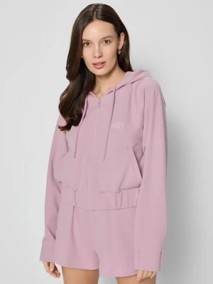 Bizuu szorty bawełniane ETHIES damskie kolor różowy gładkie high waist ETHIES ROŻOWY