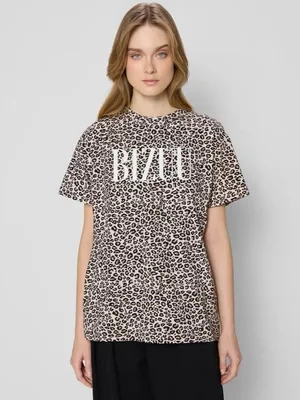 Bizuu t-shirt bawełniany KIRAL damski kolor beżowy KIRAL SANLEO BRĄZOWY KW25