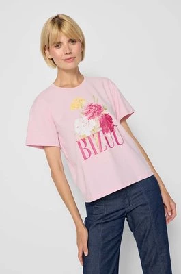 Bizuu t-shirt bawełniany RIFA damski kolor różowy RIFA.ROZOWY