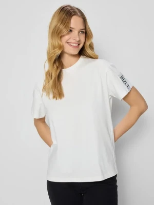 Bizuu t-shirt bawełniany TISHAM damski kolor beżowy TISHAM KREMOWY
