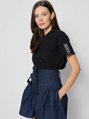 Bizuu t-shirt bawełniany TISHAM damski kolor czarny TISHAM CZARNY