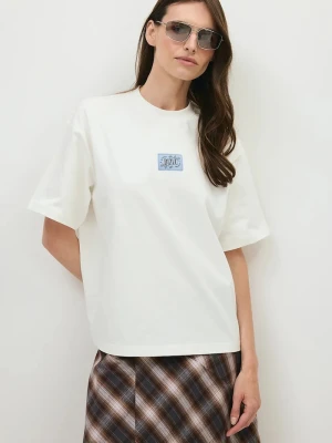 BIZUU T-shirt damski bawełniany PARADISO biały