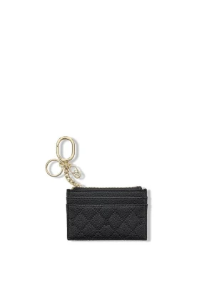 Black Debossed Etui na karty z brelokiem Victoria's Secret