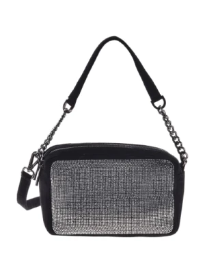 Black handbag in suede Baldinini