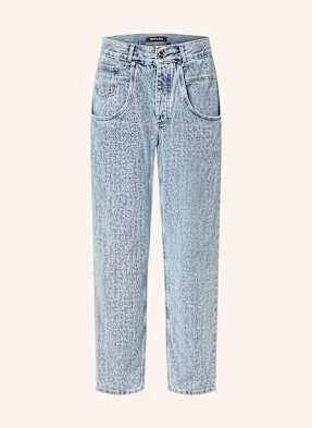 Black Palms Jeansy Straight Jeany 2502 blau