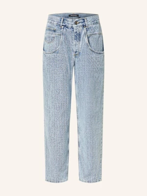 Black Palms Jeansy Straight Jeany 2502 blau