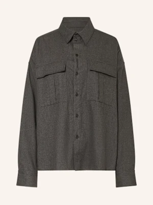 Black Palms Koszula Flanny Z Flaneli grau