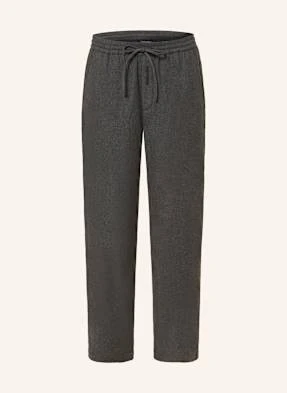 Black Palms Spodnie Flanny W Stylu Dresowym grau