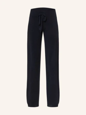 Black Palms Spodnie Z Dzianiny Cashi Z Dodatkiem Kaszmiru blau