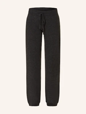 Black Palms Spodnie Z Dzianiny Cashi Z Dodatkiem Kaszmiru grau