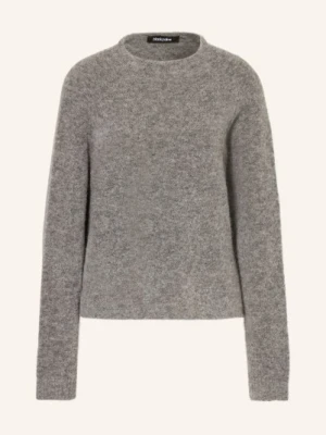 Black Palms Sweter Gracieh Z Alpaki Z Wycięciem grau